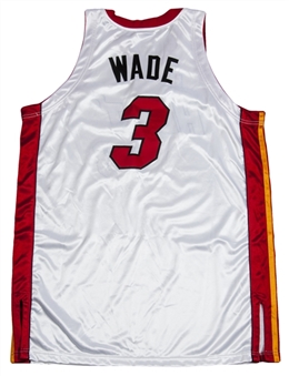 2005-06 Dwayne Wade Game Used Miami Heat Home Jersey